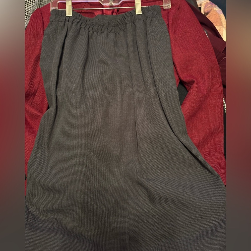 Red and Gray Long Skirt